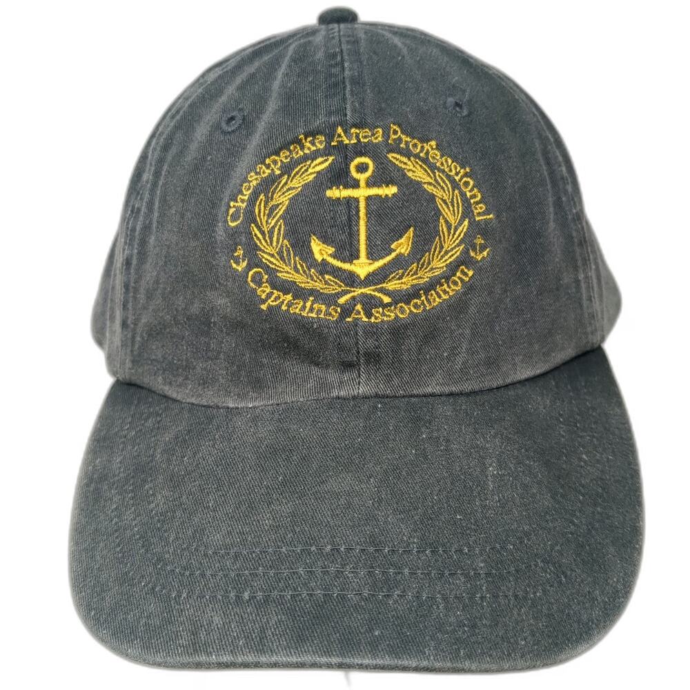 Adams Baseball Cap Green One Size Chesapeake Area Captains Hat Anchor Leather